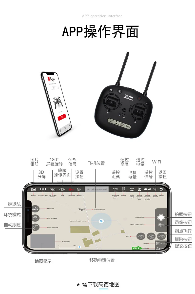 MJX B5w бесщеточный gps с дистанционным управлением беспилотный автомобиль 1080 pwifi высокой четкости аэрофотосъемка Следуйте Квадрокоптер Модель A