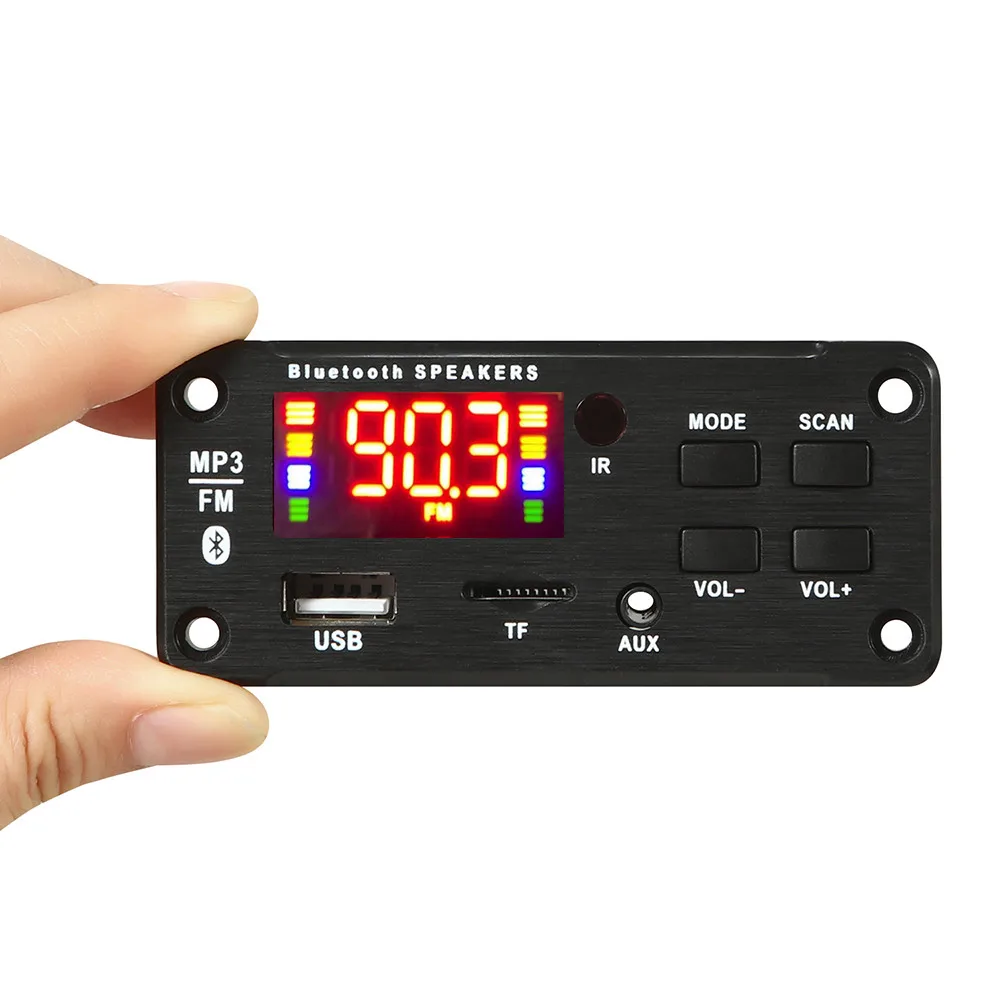 Placa amplificadora 50W  Player Decoder Board 5V-18V Bluetooth-compatible 5.0 Car FM Radio Module TF USB AUX WMA Player Decode