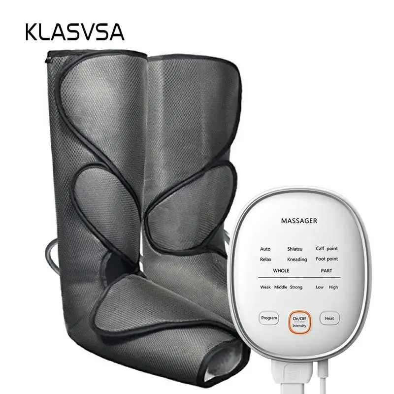KLASVSA массажер для ног циркуляционный воздушный компрессионный массажер для ног и икры с ручным контроллером 2 режима 3 интенсивности