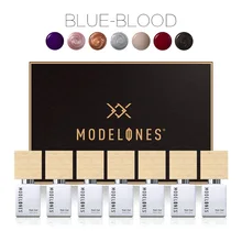 Modelones 7 Cái/lốc Xanh Dương-Dòng Máu Gel Móng Tay UV Ba Lan Cần Đèn LED Sơn Móng Tay Bộ Dụng Cụ Bán Thường Trực UV sơn Móng Gel Sơn Mài Bộ(China)
