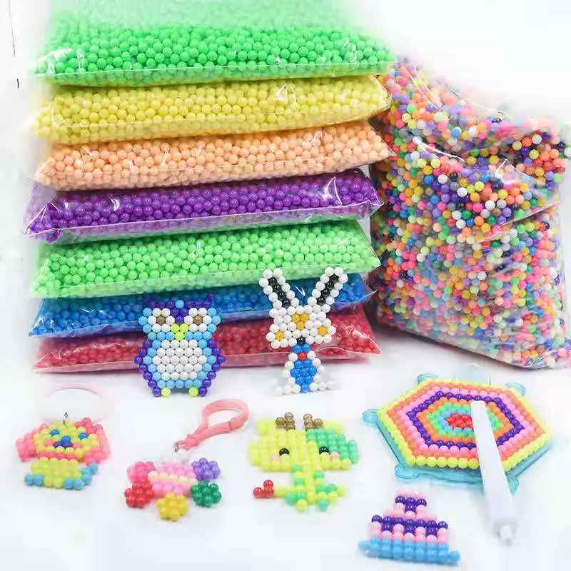 500pcs magic puzzle Beads toys for children boys girls rainbow loom kids diy Pearl Water Spray Magic Pixels bead christmas gift