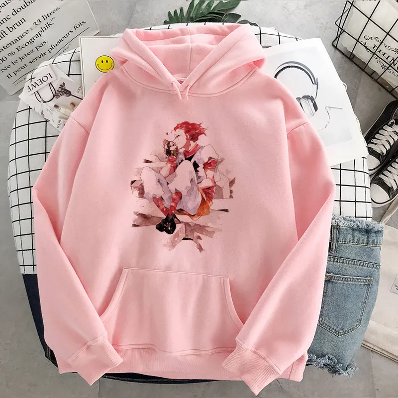 Hisoka Hunter X Hunter Anime Pink Pullovers Casual Tops Women Hooded Streetwear Sweatshirt Student Harajuku Hoodie Long Sleeves Hoodies Sweatshirts Aliexpress