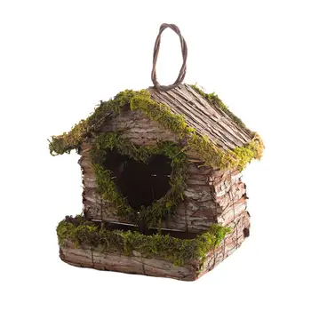 

1 Pc Handmade Bird House Hanging Bird House Balcony Decoration Flower Basket Birdhouse for Cockatiel Budgerigar
