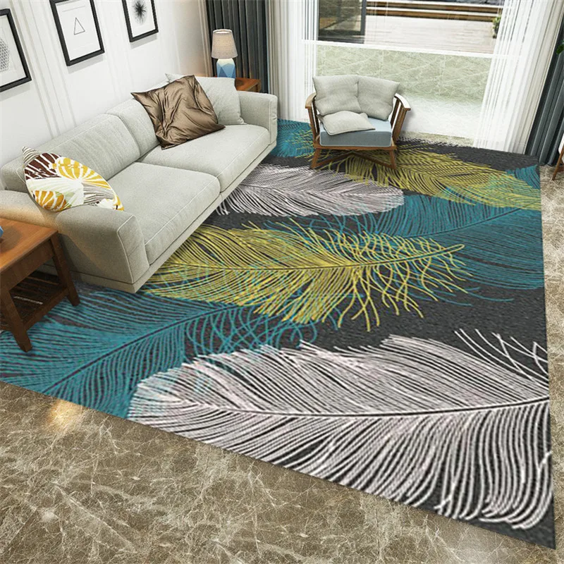 Feather Printed Modern Carpets For Living Room Home Bedroom Bedside Blanket Doormat Outdoor Parlor Large Rug Floor Mat Anti-slip Feather Printed Modern Carpets For Living Room Home Bedroom Bedside Blanket Doormat Outdoor Parlor Large Rug Floor Mat Anti-slip
