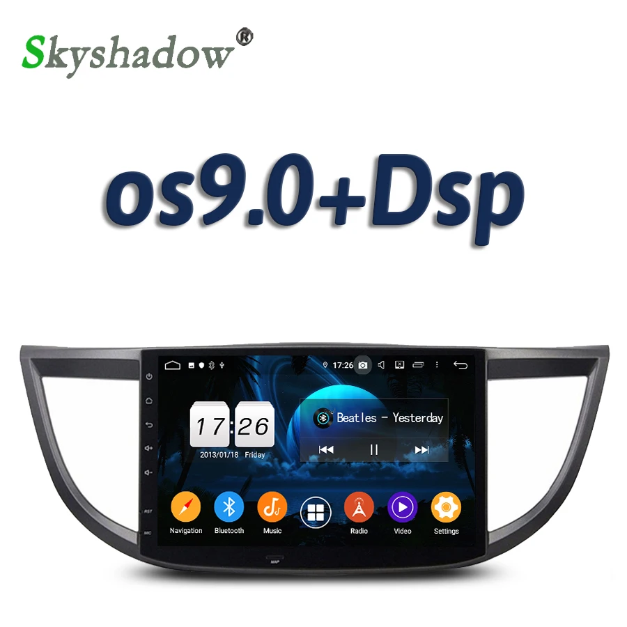DSP 10," ips Android 9,0 2 Гб ОЗУ 16 Гб 4 ядерный автомобильный dvd-плеер gps карта RDS радио wifi Bluetooth для Honda CRV 2012 2013