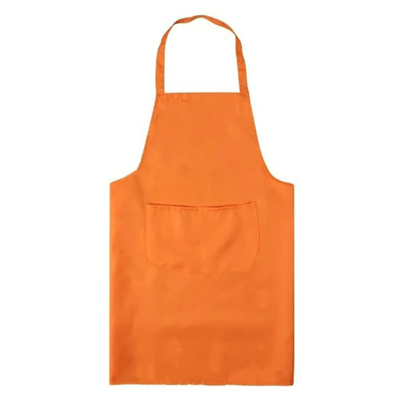 Colorful Kitchen Convenience Store Solid Apron Adjustable Apron Dress Men Women Kitchen Restaurant Chef Classic Cooking Apron