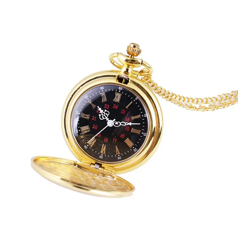 Классические большие двуликие мужские и женские карманные часы, ретро Кварцевые подвесные настольные памятные часы с ожерельем, ювелирные изделия, подарок Q