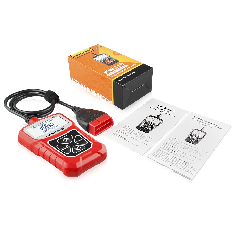 OBD2 сканер KONNWEI KW310 Автомобильный для считывания кодов автомобиля инструменты
