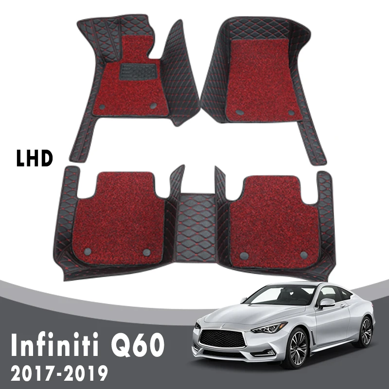 Car Floor Mats For Infiniti Q60 2017 2018 2019 Carpets Luxury Double