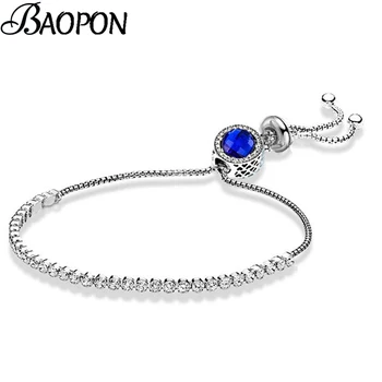 

BAOPON European Fashion Lady Charms Bracelet Cubic Zirconia Fine Bracelet Dazzling Heart Bracelets for Women Jewelry Gift
