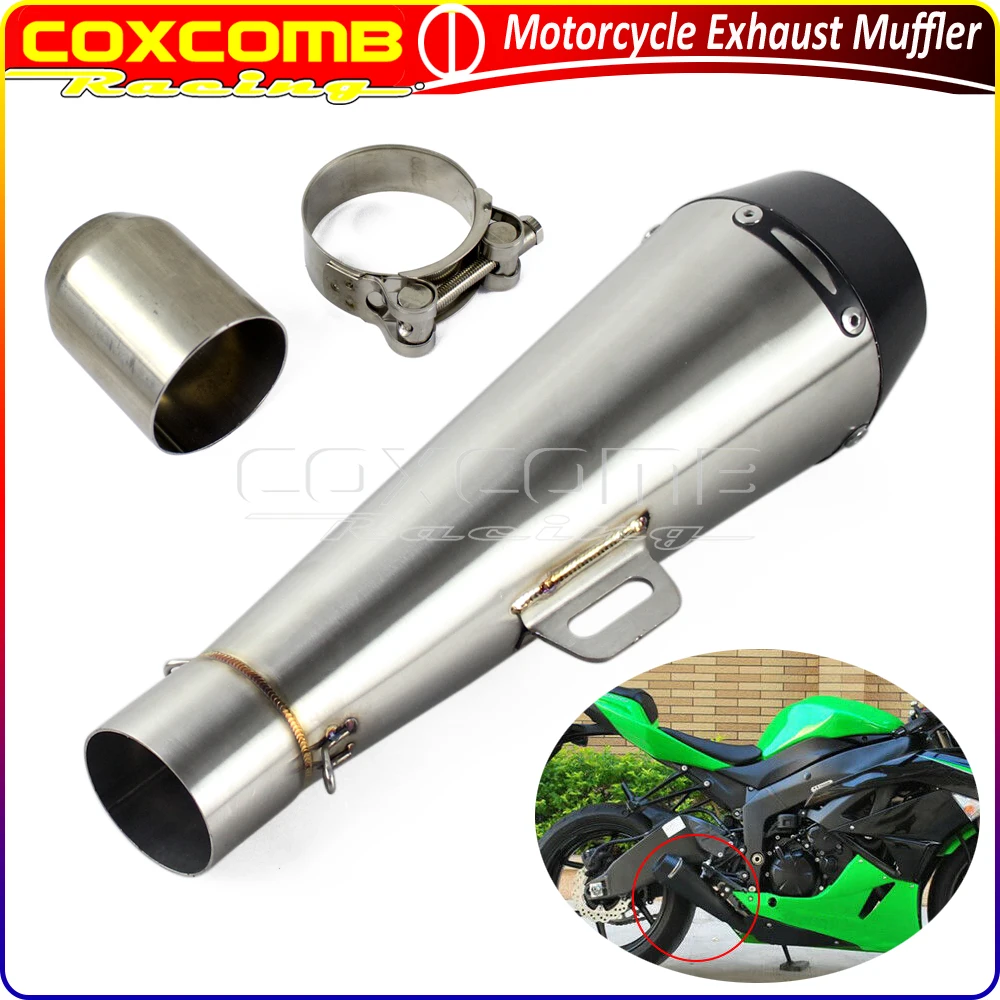 Мотоциклетный глушитель для Benelli Kawasaki Honda CBR600 CBR1000 RR Yamaha Suzuki R6 Cafe Racer