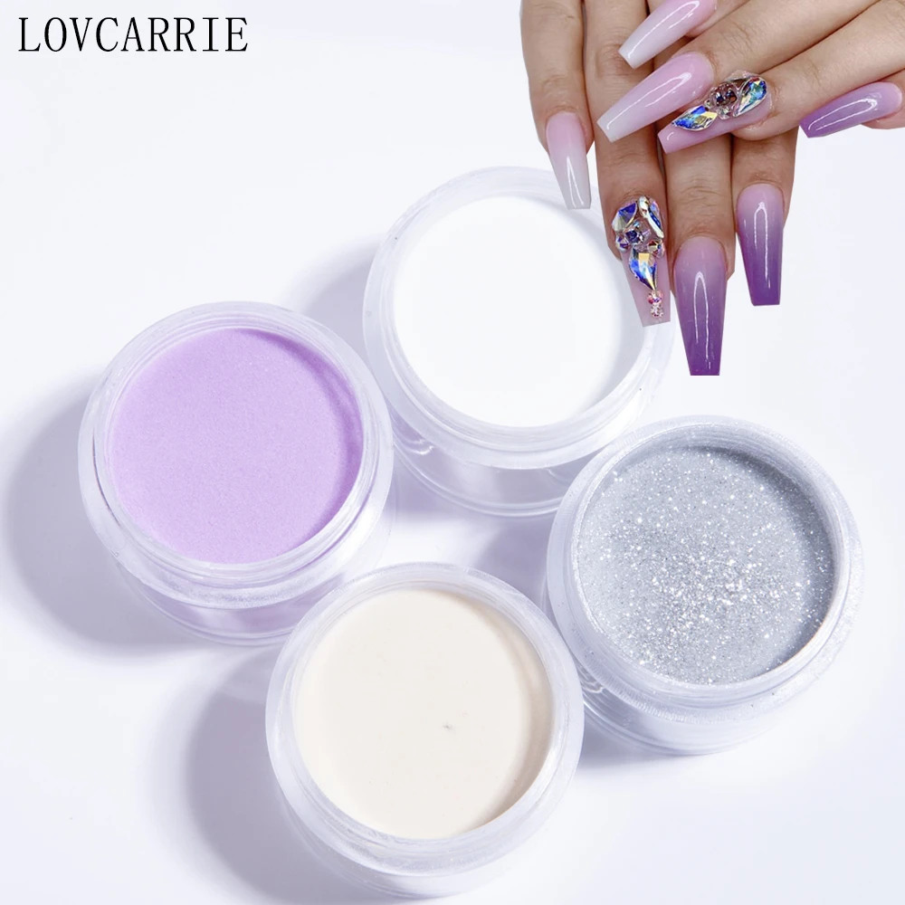 Lov7v polvo acrílico de inmersión brillante, 8 colores, rosa, blanco claro,  suministros para uñas, pigmento de polímero de tallado, arte de uñas|Líquidos  y polvos de acrílico| - AliExpress
