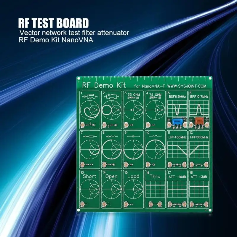 Аттенюатор RF тестовый фильтр кабель RF демонстрационный комплект тестовая плата векторный сетевой анализатор печатная плата фильтр аттенюатор для VNA-F нановна