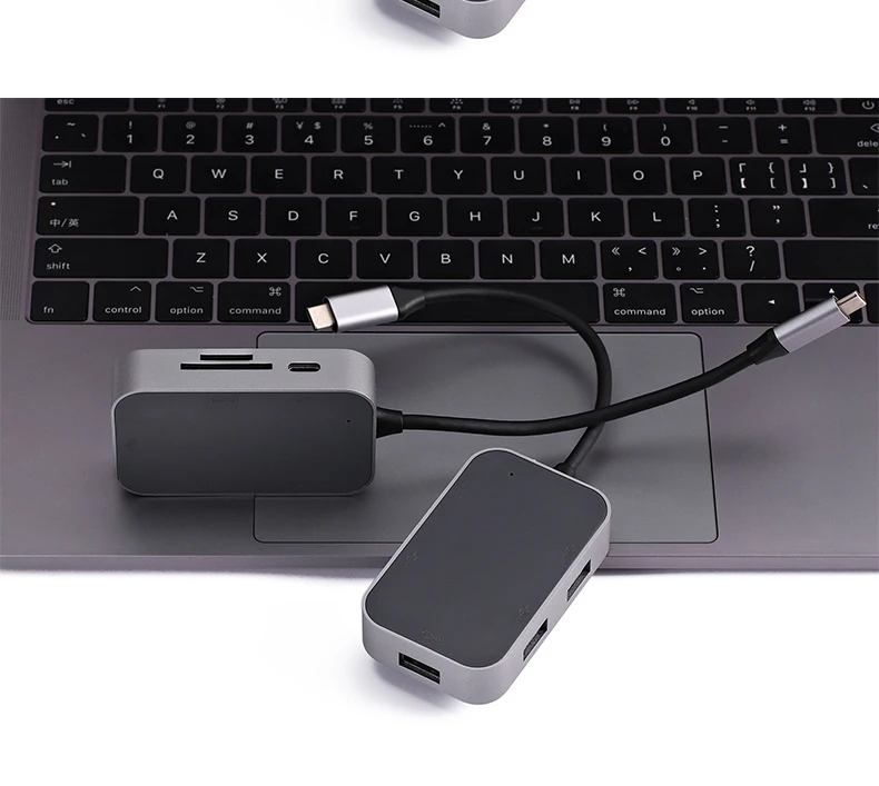 TYPE-C концентратор usb PD+ 4USB3. 0 Многофункциональный расширения док-станция для мульти-портовый концентратор USB type c концентратор fast Ethernet хаб передачи данных