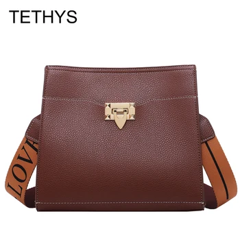 

TETHYS Vintage Shoulder Bag Women Soft Leather Crossbody Bags for Women Bucket Bag Ladies High Quality Designer Bags Bolso Mujer