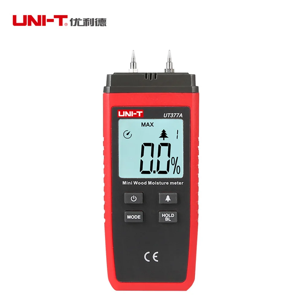 UNI-T UT377A цифровой древесный гидрометр для измерения влажности тестер влажности для Бумага фанерные деревянные материалы ЖК-дисплей Подсветка