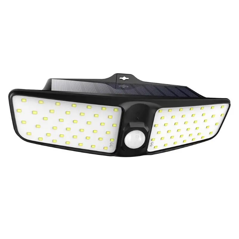 80LED двухсторонний датчик движения солнечной энергии Легкая установка Стабильная производительность прозрачный ПК настенный светильник Открытый садовый светильник
