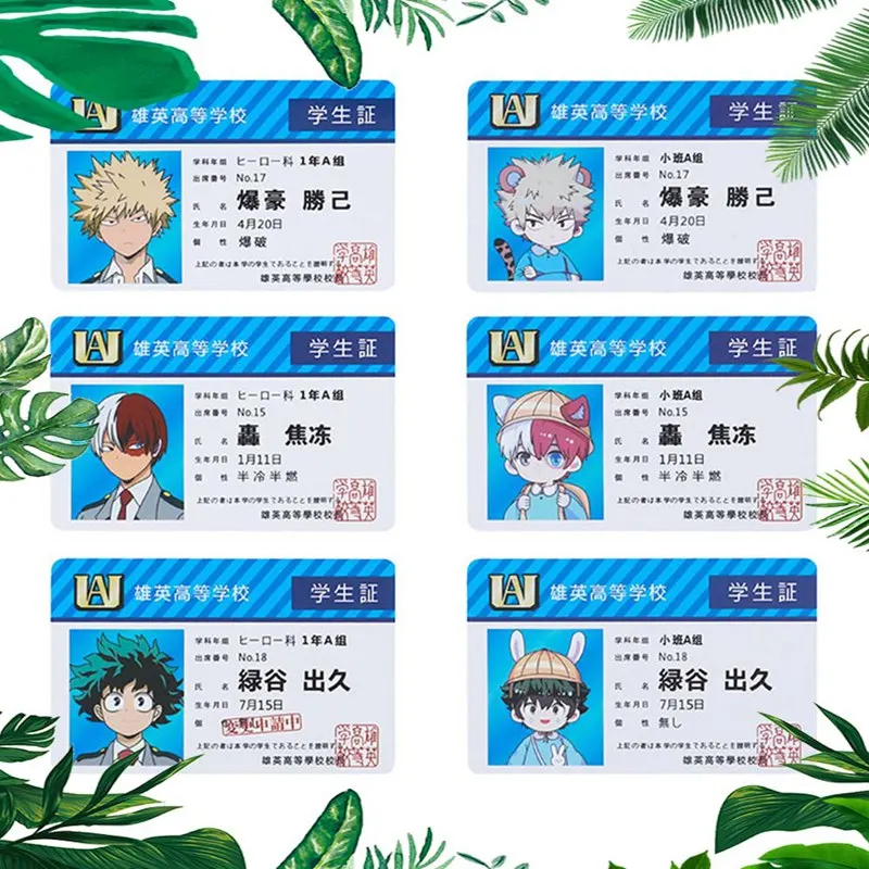 Аниме Boku No My Hero Академия Todoroki Shoto Deku открытка почтовая карта любимая карточка