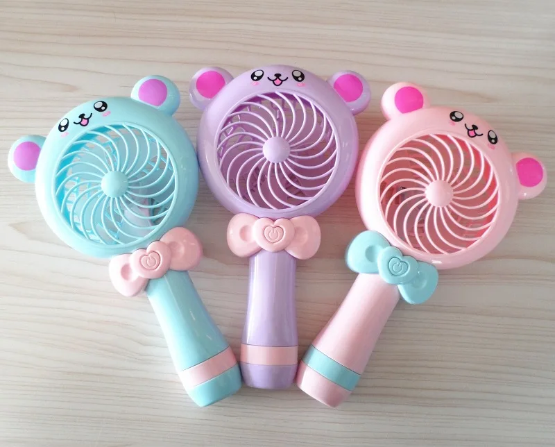 

Cartoon Handheld Fan USB Charging Shining Mini Fan Fan Folding Mute Desktop Mini Portable Carrying Mini Fan