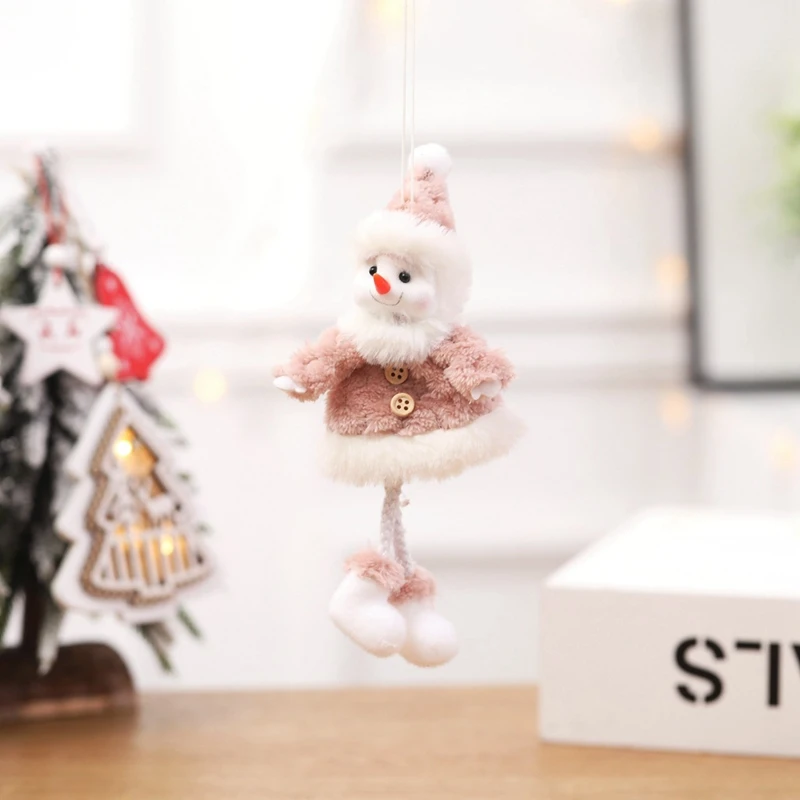 Новогоднее Рождественское украшение, милый плюшевый ангел, девочка, подвеска, мини плюшевые куклы, безделушки, рождественская елка