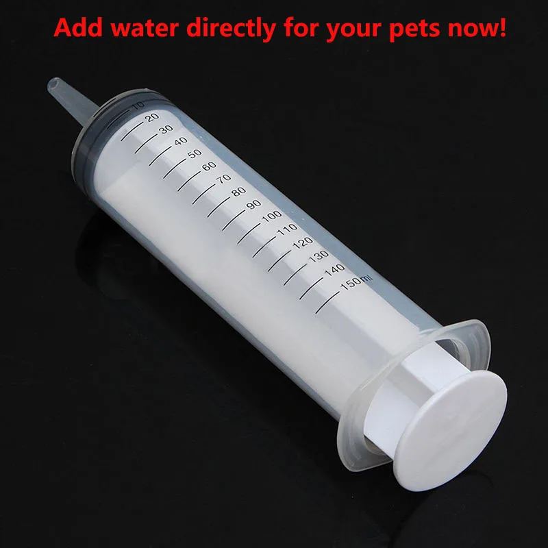 

100/150ML Plastic Syringe Translucent Measuring Syringe Pet Cat Reusable Feeding Feeder Nutrient Hydroponics Syringes Tool