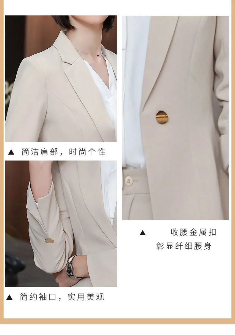 Business Suit WOMEN'S Suit Spring Clothing New Style Fashion Manager Office Suit Formal Wear Work Clothes 6925