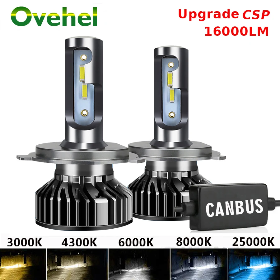 

OVEHEL 110W 16000LM CSP 4300K 6000K 8000K 3000K 9005 9006 H3 H1 H8 H7 LED H4 H11 H9 9012 Canbus Led Car Headlight Super Bright