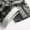 Men Paisley Bandanna Printed Jeans Fashion 3D Digital Painted Stretch Denim Pants Slim Straight Black Trousers 5