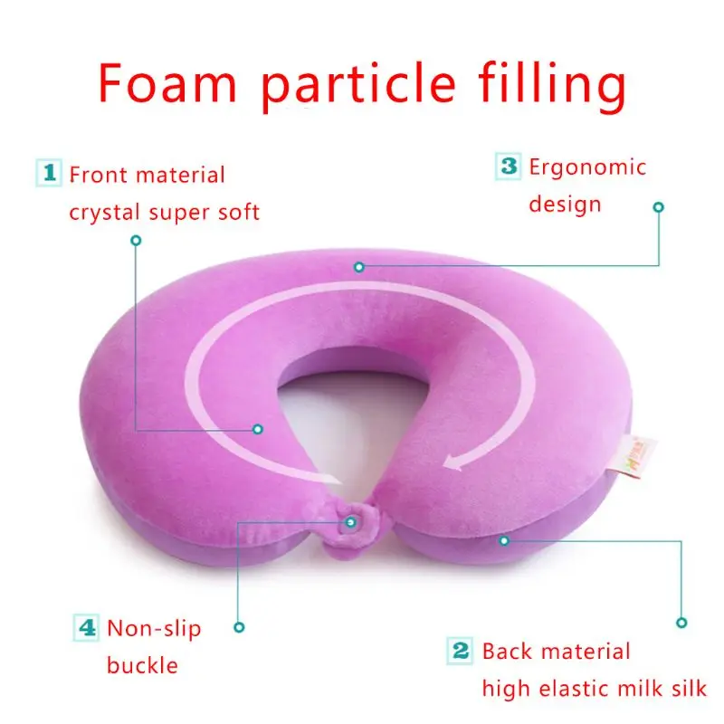 Портативная подушка для путешествий u-образная подушка для поддержки шеи с эффектом памяти подушка для авиаперелетов A69C