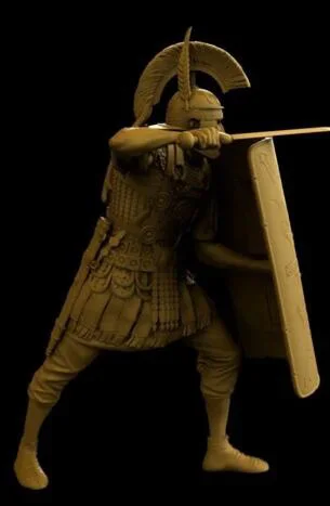 1/24 ancient warrior stand with shield   Resin figure Model kits Miniature gk Unassembly Unpainted