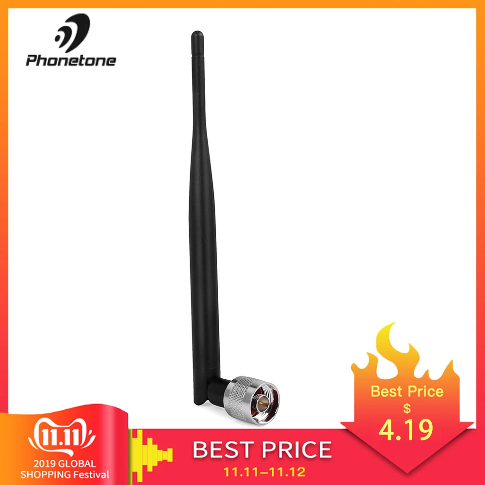 

Antenna 2G GSM 3G 4G 791-2690MHz 3dBi Indoor Right Angle Antenna For Mobile Phone Signal Booster Repeater with N Male Connector