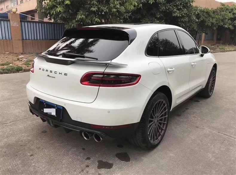 Передний и задний спойлер из углеродного волокна для Porsche Macan бампер диффузор спойлеры