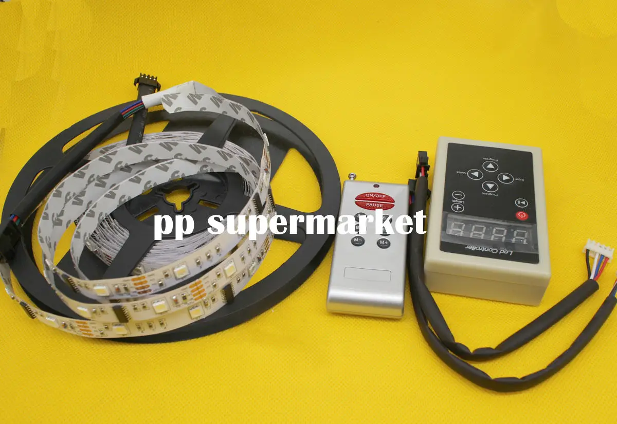 Нет-водонепроницаемый 5 м 6803 IC 150 светодиодный RGB Светодиодная лента 12 DC 5050 SMD Dream color FR пульт дистанционного управления UK/AU/EU/US Plug