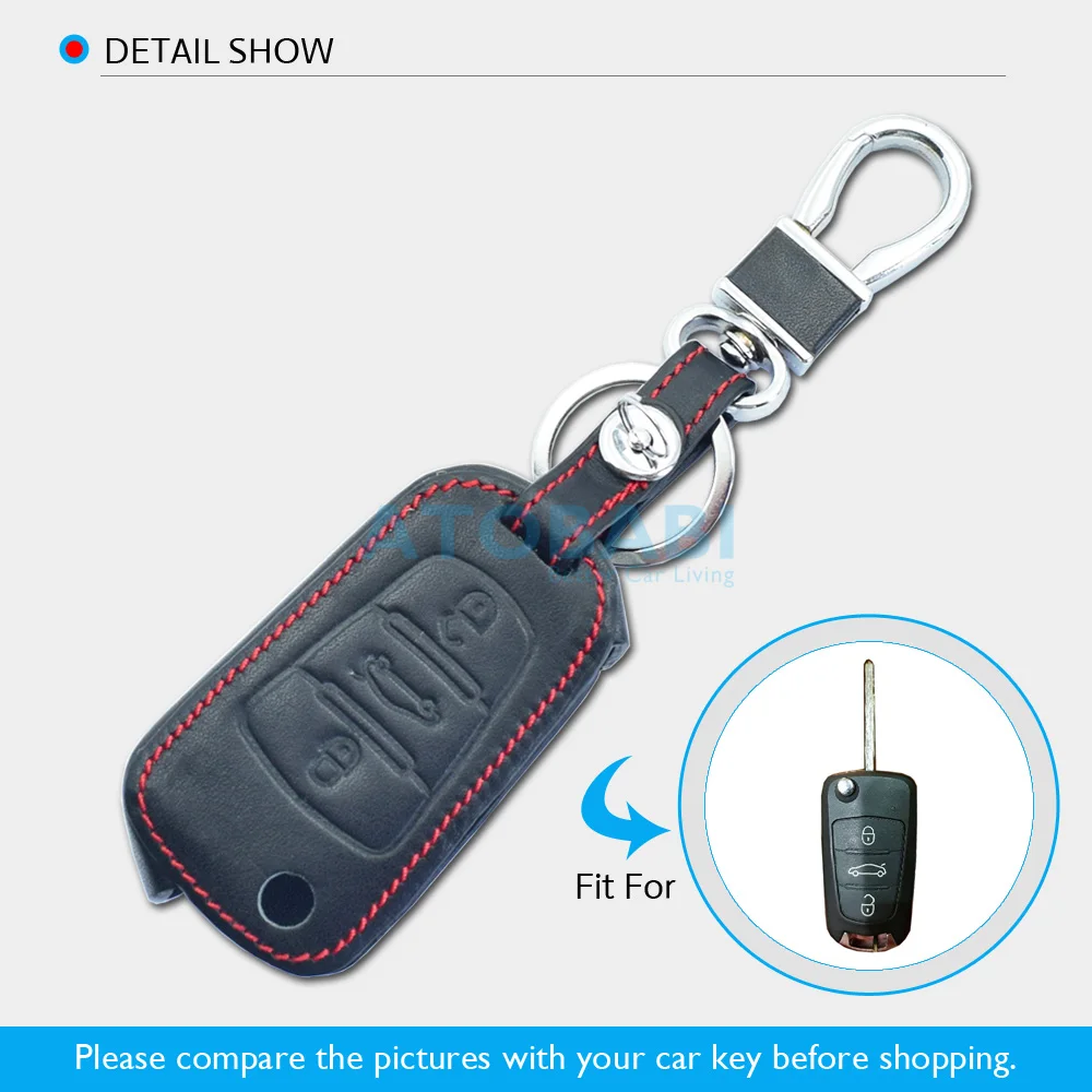 Кожаный чехол для ключей от автомобиля для Great Wall C30 C20R Raval M4 3 кнопки складной пульт дистанционного управления брелок крышка протектор сумка