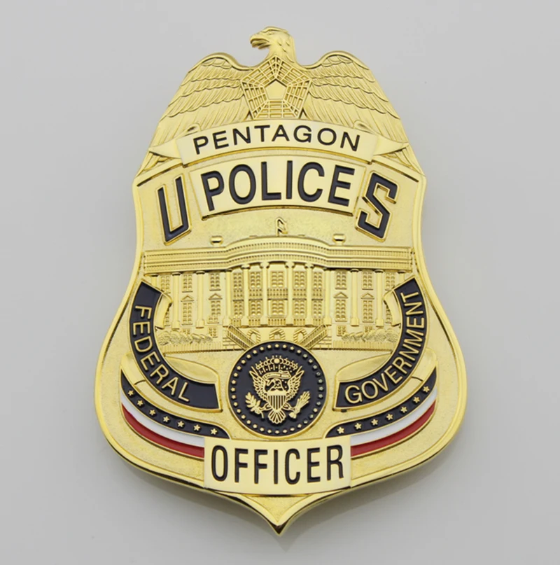 Классический американский Пентагон, полицейский FEDERAL GOVERNMENT OFFICER, Реплика Фильма Prop Pin значок