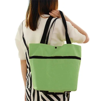 

NEW Folding Bags wheels on Trolley Lightweight Grocery Shopping Foldable Shopper