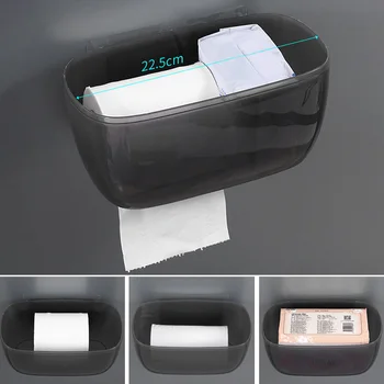 

Large Capacity Visible Wall Mounted Self Adhesive Punch Free Paper Dispenser Home Bathroom Hotel Waterproof Space Saving Office