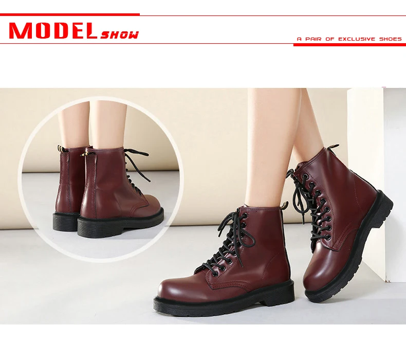 Новые мотоциклетные ботинки martin; женская зимняя обувь; женские зимние ботинки; кожаные женские ботильоны; зимние ботинки; цвет красный, 42
