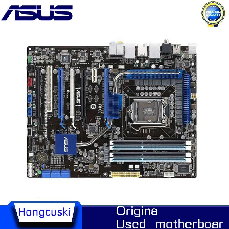 Материнская плата для Asus P7P55 WS материнская настольного компьютера P55 разъем LGA 1156