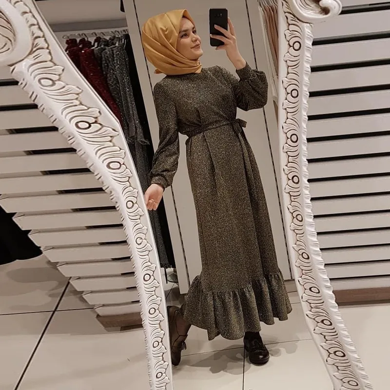 Women's Muslim Dress With Embroidery