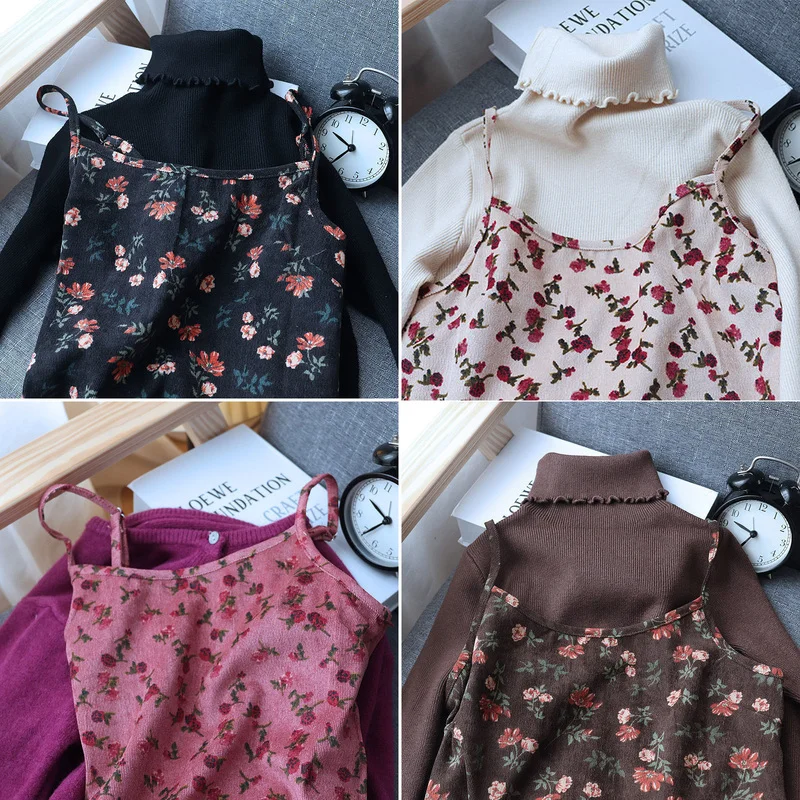 Dress Women Sleeveless Simple Vintage Floral Sexy Casual Cute Summer Corduroy Soft Lovely Fashion Popular Retro Ulzzang Vestido