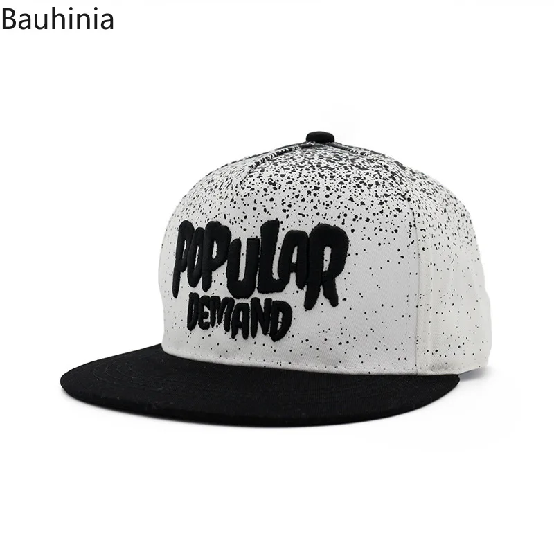 Bauhinia унисекс плоские карнизы хип-хоп шляпа для мужчин и женщин пара букв регулируемые модные аксессуары
