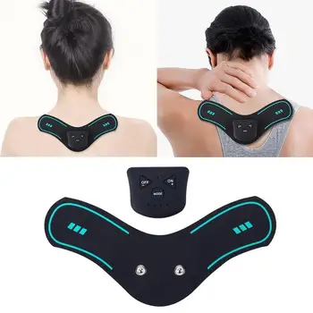 

Rechargeable Cervical Neck Massager Tens Electrode Pads Body Therapy Massage Mini Electric Muscle Relax Massage Pain Relief