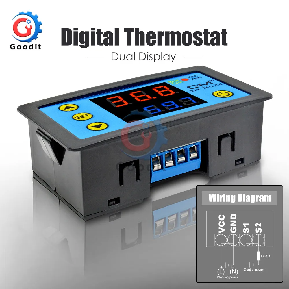 W3231 цифровой дисплей контроль температуры Лер термостат Интеллектуальный Термометр контроль DC12V 24V AC 110~ 220V+ NTC модуль датчика