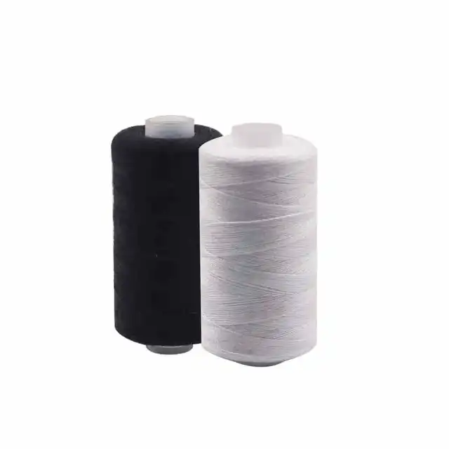 D&D 500M Strong and Durable Sewing Threads for Sewing Polyester Thread Clothes Sewing Supplies Accessories White  Black 1black1white