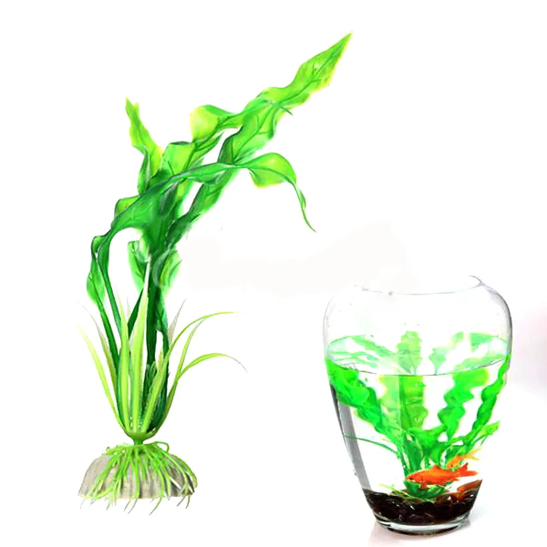 Fish Tank Decorations Aquarium Fish Tank Artificial Green Seaweed Vivid Water Plants Plastic Plant Decorations