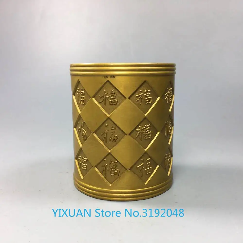 

Brass penholder retro Chinese style Chinese style fashion pure copper products study office decoration