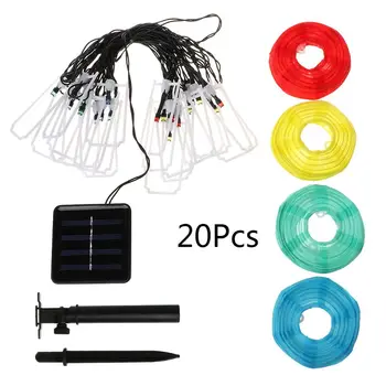 

5m/16.40ft Lanterns Line Decor Solar Light String Outdoor 20LEDs Waterproof Fairy Lights For Garden Patio Yard Outdoor Q0KF