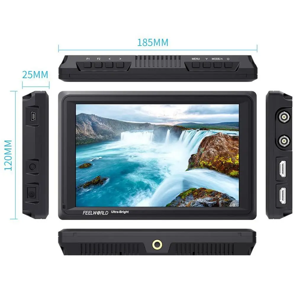 Feelworld FW279S 7 ''ips 2200nit дневной свет просмотра 3G-SDI HDMI Full HD 1920x1200Feild монитор камеры с функцией ложного цвета