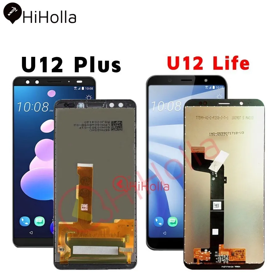 

HiHolla 6.0" Display For HTC U12 Life Plus LCD Touch Screen Digitizer Panel Assembly For HTC U12 Plus LCD Screen Replacement